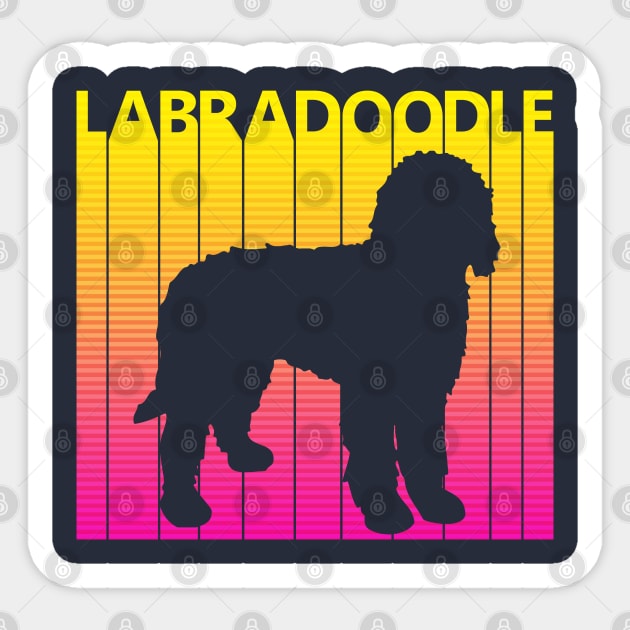 Funny Labradoodle Dog Retro 1980s Gift Sticker by GWENT